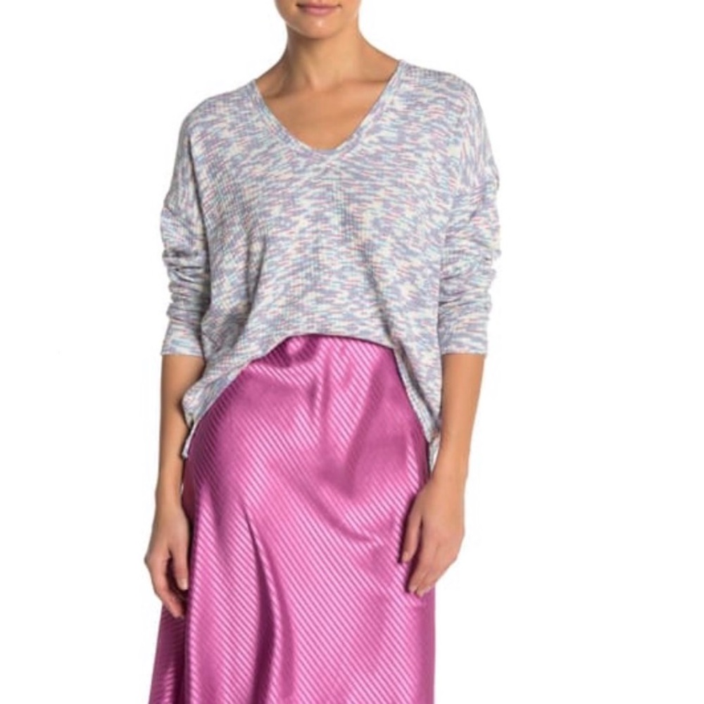Code X Mode Blue Purple Tone Space Dye Sweater